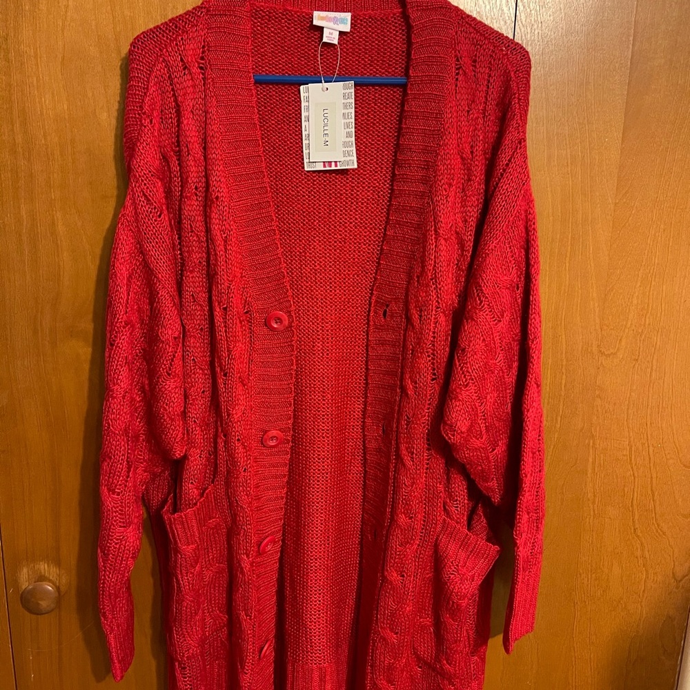LulaRoe Red Cardigan